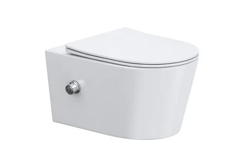doporro Tiefspül-WC Aachen – Wand-WC spülrandlos mit Softclose - WC-Becken in modernem Design, spülrandlos mit Silent-Close Funktion für leisen Absenkmechanismus. Ideal für einfache Wandmontage und perfekte Integration in jedes Badezimmer.