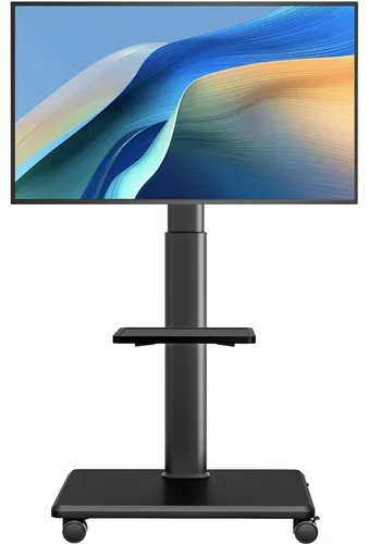 Rollbarer TV-Ständer für 27-65 Zoll Fernseher, höhenverstellbar und schwenkbar