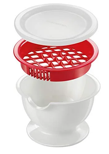 Tescoma Granatapfelentkerner - Leichtes Trennen von Granatapfelkernen - Sonstige Küchenhelfer, ideal zum mühelosen Entkernen von Granatäpfeln, mit praktischer Haube zur Kühlschrankaufbewahrung und spülmaschinenfestem Kunststoff.