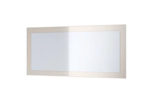 Produktbild Vladon Wandspiegel Lima V1 – Moderner Spiegel in Sandgrau Hochglanz (89 x 45 cm)