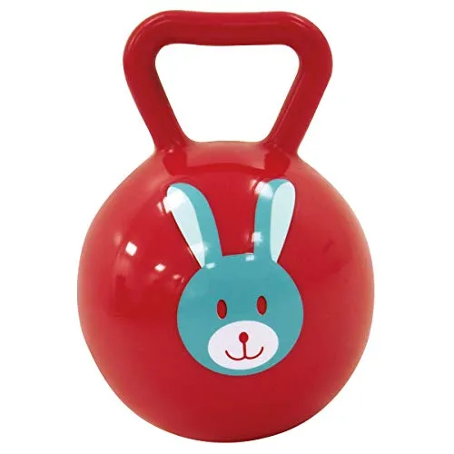 LUDI — Ball Rassel — Weckspielzeug mit Glocke und griffigem Griff — weicher, kaufester Kunststoff — ab 6 Monaten