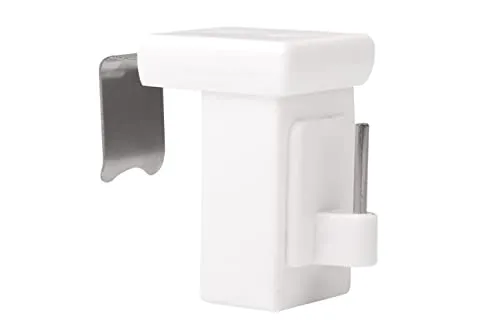 deco-raum 8 Stück Fensterhaken Weiß 10-27mm für Deko am Fenster oder zum Anbringen von Vitragenstangen Gardinenstangen drehbar Universal