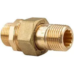 Viega Gewindefitting Rotguss Verschraubung AG/AG Typ 3344 - 1 Zoll konisch dichtend - Fittings für Trinkwasserinstallationen, konisch dichtend und beständig gegen Erosionskorrosion. Ideal für sichere Verbindungen unter schwierigen Bedingungen.