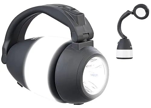 Semptec Urban Survival Technology Taschenlampen: 4in1-Akku-Campinglaterne, Hand- & Tischlampe mit USB-Notlader, 225 lm (Handlampe, LED Lampe mit Powerbank, Taschenlampe aufladbar)