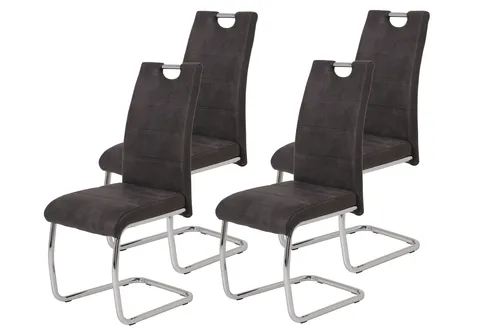 Hela Tische 4er Set Esszimmerstuhl Flora in grau von Hela Tische