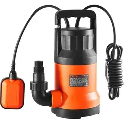 VEVOR Tauchpumpe 400W - Schmutzwasserpumpe mit 9500L/h - Wasserpumpen mit 400W Leistung, ideal für effiziente Entwässerung. Hohe Förderhöhe von 7,9m und wasserdicht nach IPX8 - perfekt für vielseitige Anwendungen!
