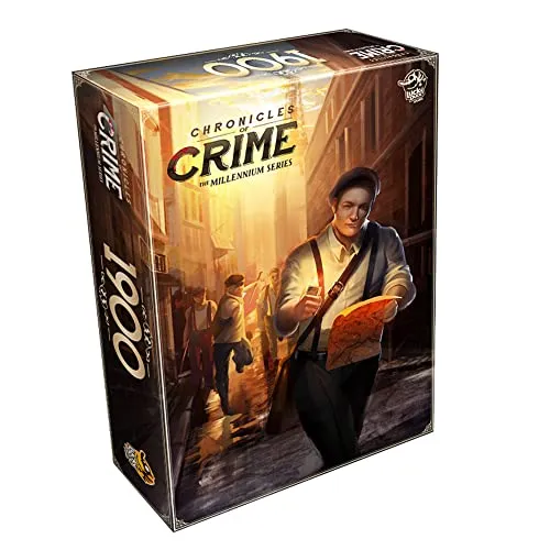Chronicles of Crime The Millennium Series – 1900 Brettspiel,kooperatives Mord-Geheimnisspiel für Kinder und Erwachsene,Durchschnittliche Spielzeit 60-90 Minuten,Hergestellt von Lucky Duck Games