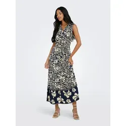 Onlvibe Life S/L Shirt Long Dress WVN - Freizeitkleid für Damen, modisches langes Design mit Hemdkragen und trendigem Allover Print, perfekt für lässige Anlässe.