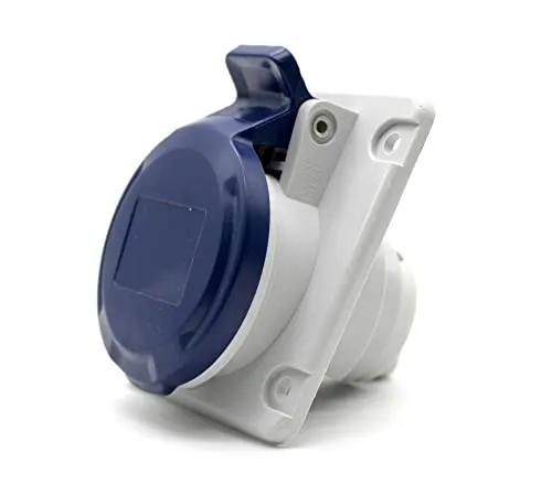 DOJA Industrial | Steckdose Cee Adapter 220V - IP44 | 16A - 2P+E 3 Poliger Einphasen Industrie Stromadapter | Strom Schuko Stecker Kupplung | Stromkabel Stecker | Campingstecker