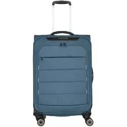 travelite SKAII 4W Trolley M - Panoramablau, 65 cm, stylischer Begleiter für Reisen und Ausflüge