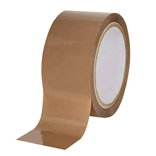 baytronic Packband Klebeband Paketklebeband leise 66m x 50mm 48? braun o. transparent (1x Rolle, braun)