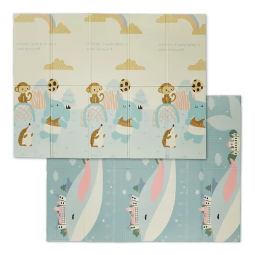 Bunte Krabbelmatte für Babys - Spiel- & Puzzelmatten, leicht abwaschbar und ideal für sicheres Spielen mit tierischen Motiven.