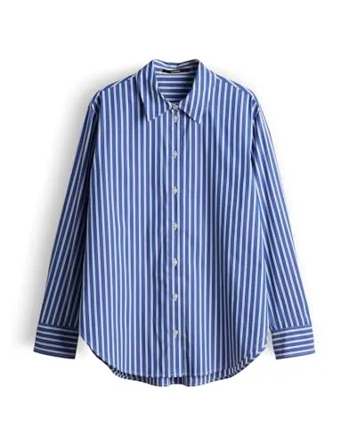 someday Damen Langarmbluse ZIVIAN aus BCI Cotton Mix – Electric Blue, Größe 36 - Die someday Langarmbluse vereint modernen Stil und hohen Tragekomfort. Ideal für Büro und Freizeit, besticht sie durch ihre weite Passform und das nachhaltige BCI Cotton Material. Ein Must-Have für jeden Kleiderschrank!