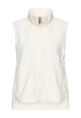 camel active Damen Teddyweste mit Stehkragen Milchweiß in weiß von camel active