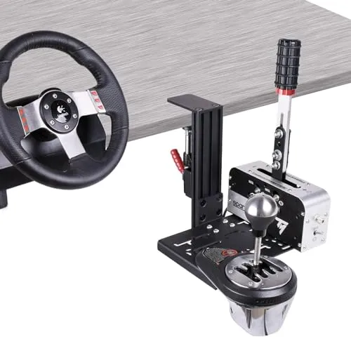 Universal Schreibtisch Halterung Für Racing Sim Shifter Handbremse Kompatibel mit Logitech G Driving Force Shifter,Kompatibel mit Thrustmaster TH8A Shifter/TSS Handbremse,ClubSport Shifter&Handbremse