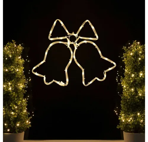 Kamelio LED Fensterbild LED Fensterdeko Weihnachten mit Timer und Batterie Fensterbild, LED, warmweiß