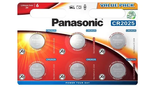 Bateria litowa CR2025 3V /6szt./ PANASONIC 5410853043829 in schwarz von Panasonic