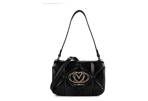Love Moschino Schultertasche 24 cm schwarz TAS081827 - Stylische Love Moschino Schultertasche in elegantem Schwarz. Perfekt für Damen, die das Besondere schätzen. Mit praktischem Magnetverschluss und verstellbarem Umhängeriemen für flexibles Tragen und optimale Organisation deiner Essentials.