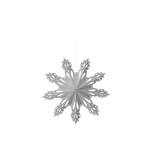 broste Copenhagen Snowflake Papier Silver M 30 cm