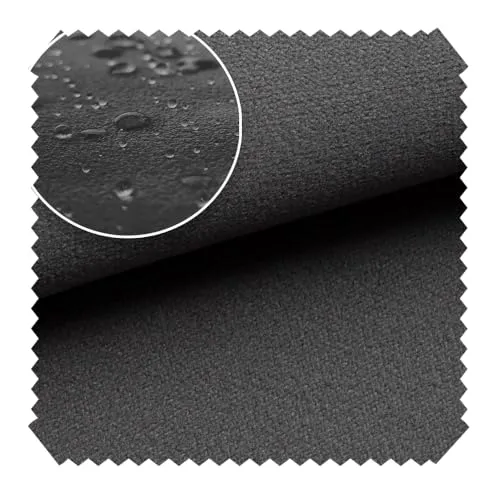 novely® TRITON - Microfaser Velours in Wildleder-Optik - Wasserabweisender Möbelstoff - Pflegeleichte Meterware 1lfm Farbe: 15 Graphit