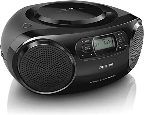 PHILIPS AZB500 CD Player - Schwarz, kompakt und ideal für Musikliebhaber unterwegs