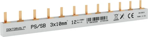 3P Phasenschiene Stift 12-polig 10mm2 PS/SB Schiene Sammelschiene 63A DV 9436