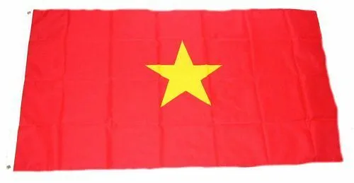 Flagge / Fahne Vietnam Hissflagge 90 x 150 cm in gelb von FahnenMax®