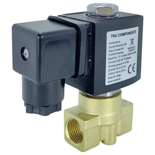 TRU COMPONENTS Direktgesteuertes Ventil TC-YCSM31-3/8G-AC230 - Hochwertiges direktgesteuertes Ventil für zuverlässige Anwendungen, ideal für den professionellen Einsatz in der Automatisierungstechnik.