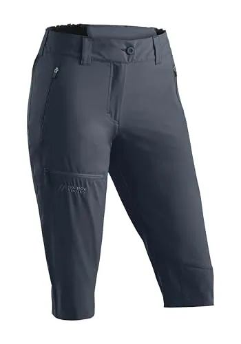 MAIER SPORTS Lulaka Capri Loop Damen Outdoorhose, Gr. 46 - Wanderhosen für Damen, elastische Funktionshose mit 3 praktischen Taschen, ideal für aktive Outdoor-Abenteuer.