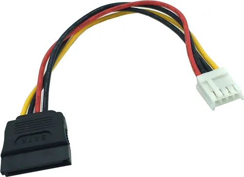 F54 Stromkabel Adapter Floppy 4pin Strom Power Buchse auf SATA 15pin Buchse 18cm