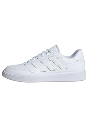 Adidas Courtblock - Weiß - Sneaker mit glattem Synthetikleder-Obermaterial, bequemer Passform und langlebiger Gummi-Cupsohle. Ideal für den Alltag, ergänzt durch den robusten Zehenschutz und die legendären 3-Streifen.