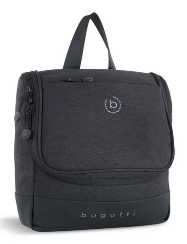 bugatti Universum Kulturbeutel XS - Aufhängbare Kulturtasche für Damen und Herren, viel Platz und Ordnung durch zahlreiche Fächer, handgefertigt aus hochwertigem Polyester Tarpaulin