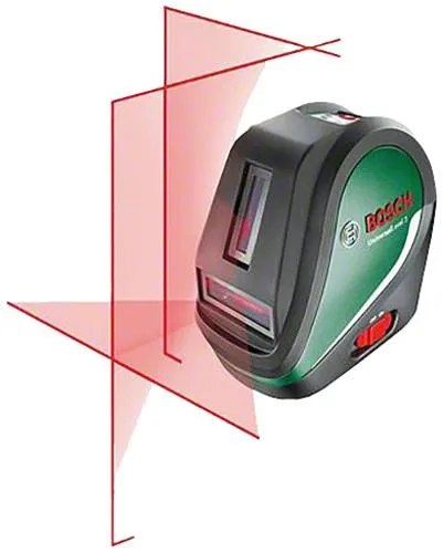 Bosch Home and Garden UniversalLevel 3 Kreuzlinienlaser - Kreuzlinienlaser mit 10m Reichweite, ideal für präzise Renovierungs- und Dekorationsarbeiten dank Selbstnivellierfunktion und hellen Laserdioden für exakte Ergebnisse.