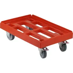 Transportroller 600 x 400 mm - Typ A-F mit 2 Bock- und 2 Lenkrollen - Robuster Transportroller für einfache Mobilität. Ideal für den Transport schwerer Gegenstände, ausgestattet mit Feststellbremsen für sicheren Stand. Perfekt für Privat und Gewerbe.