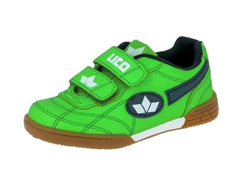 Lico Unisex Kinder Bernie V Hallenschuhe, Grün Marine Weiß, 28 EU - Sneaker für Jungen mit praktischem Klettverschluss, ideal für sicheren Halt und einfaches An- und Ausziehen beim Spielen und Sport.
