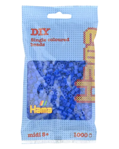 Midi Bügelperlen - Neon-Blau 207-36 Ø 5 mm Hama Perlen Steckperlen Beads 1000