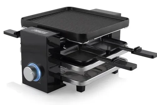 Princess Piano Raclette - für bis zu 4 Personen, 700 Watt mit regelbarem Thermostat und Aluminiumguss-Platte, multifunktional und BPA-frei