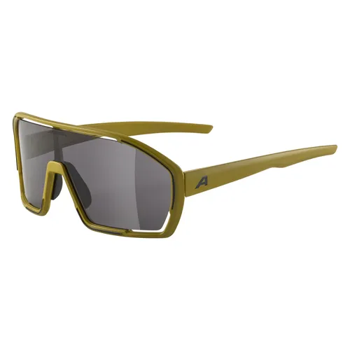 ALPINA DEFEY HR Fahrradbrille - Schwarz mit blauem Spiegelglas - Sportbrillen für Unisex Erwachsene, ideal für Radfahrer mit stylischem Design und hochwertigem blauen Spiegelglas für optimalen UV-Schutz.