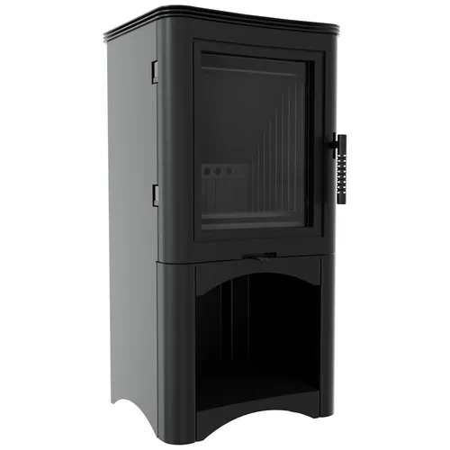 Kaminofen kratki Koza K 5 mit 7 kW Stahl schwarz Ofen mit Holzstaufach Feuerraum