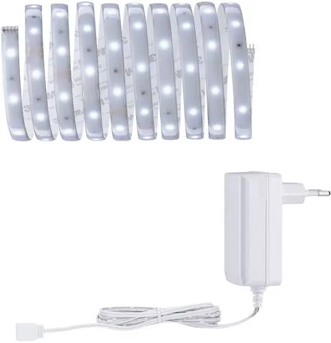 Paulmann 79873 LED-Streifen-Basisset 3m - LED Streifen mit Tageslichtweiß, ideal für Raumausleuchtung und Feuchträume dank IP44-Beschichtung, erweiterbar mit Fernbedienung.