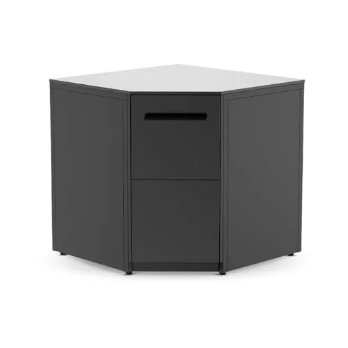 cozze® Eckmodul für Outdoor Küche – Funktionaler Eckschrank mit 15 mm HPL-Arbeitsplatte - Optimale Platznutzung für Ihre Outdoorküche: Dieses wetterfeste Eckmodul bietet nicht nur einen integrierten Stauraum für Ihre Gasflasche, sondern auch eine stabile 15 mm starke Arbeitsfläche für alle Grillabenteuer.