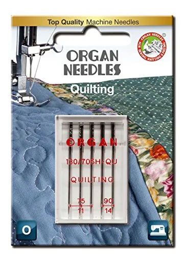 Organ Needles 5430000BL Maschinennadeln, Silber, 75/90 Größe, 5