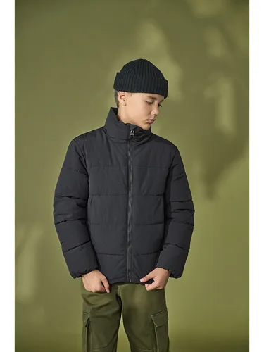 ONLY & SONS Jungen Osjglobal Puffer Jacket OTW Noos, Schwarz, Größe 164 - Funktionsjacken für Jungen, warme und stylische Pufferjacke mit hohem Kragen und praktischem Reißverschluss, ideal für kalte Tage.