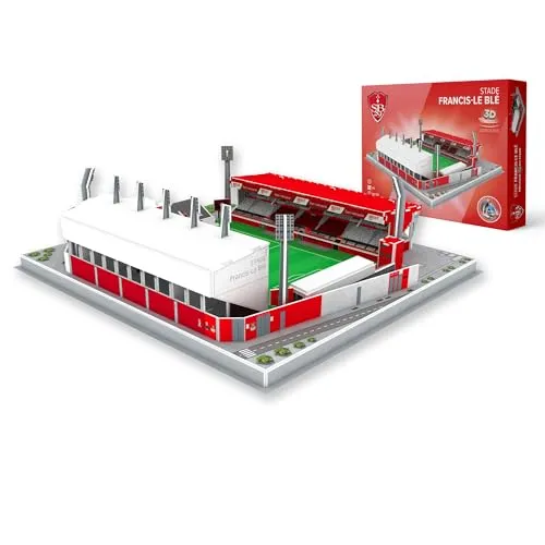 Megableu 3D Stadion Francis-Le BLE-Brest-Puzzle für Erwachsene und Kinder, einfache Montage: nummerierte Teile, kein Kleber oder Werkzeug erforderlich, ab 7 Jahren, Deko-Objekt, 678292