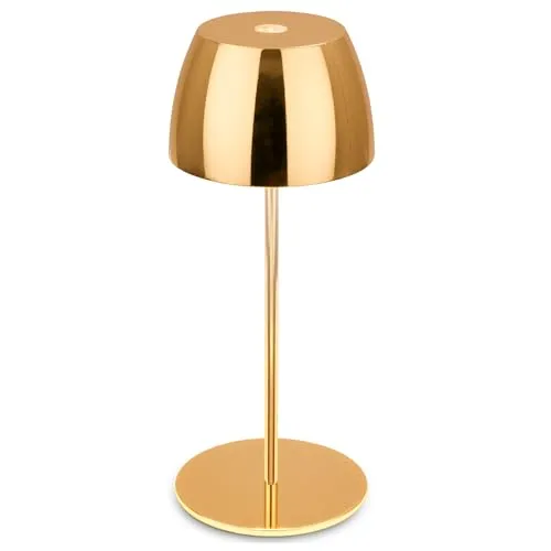 BRILONER Mini LED Tischlampe kabellos IP44 - Tischbeleuchtung für den Außenbereich mit stufenlosem Touchdimmer, IP44 Schutz für Spritzwasserschutz und austauschbarem Akku für lange Lebensdauer.