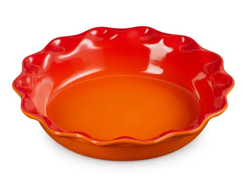 LE CREUSET Backform Pie-Form 23cm ofenrot - Kuchenformen aus hochwertigem Steinzeug mit gleichmäßiger Wärmeverteilung für perfekte Backergebnisse. Spülmaschinengeeignet und elegant in Ofenrot, ideal für süße und herzhafte Kreationen.