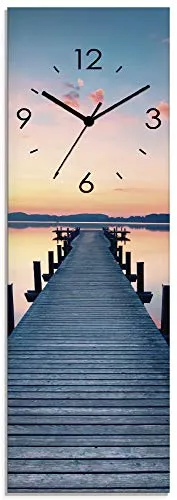 ARTLAND Wanddeko Wanduhr ohne Tickgeräusche - Wohnaccessoires: Moderne, geräuschlose Glas Funkuhr mit freischwebender Optik – Ideal für ein ruhiges Ambiente in jedem Raum.