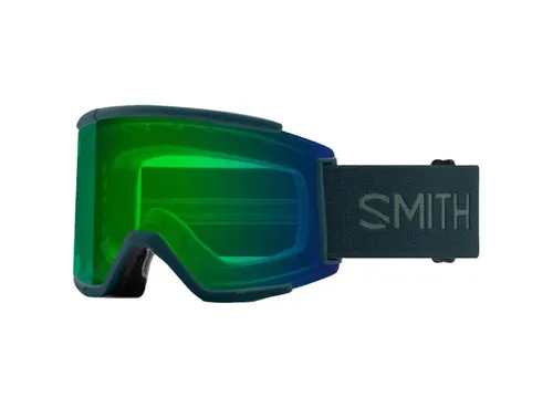 SMITH SQUAD XL Schneebrille 2025 - Pacific/ChromaPop Everyday Green Mirror - Snowboardbrille mit extrem robuster Carbonic-X-Scheibe, Fog-X-Technologie und ChromaPop für kristallklare Sicht. Ideal für besten Komfort und Sicht an Tagen im Schnee.
