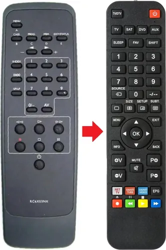 Fernbedienung geeignet für TELEFUNKEN RC6X03NX