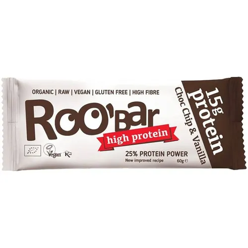 Roobar Protein Riegel Choco Chip Vanilla glutenfrei